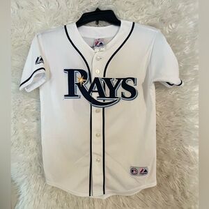 Tampa Bay Rays Carlos Pena #23 Majestic Youth Sewn Jersey. Size Medium